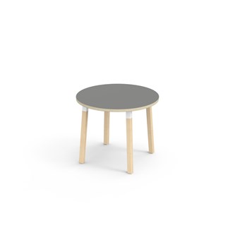 Bord Helmi FSC akustikklaminat Ø90 cm hvit mansjett