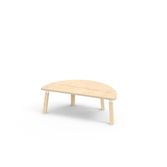 Bord Helmi akustikklaminat halvrundt 120-60 cm hvit mansjett