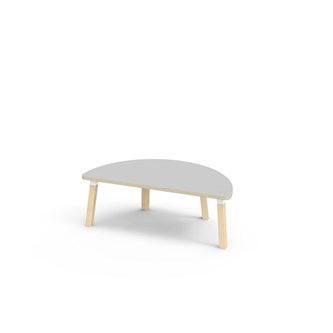 Bord Helmi akustikklaminat halvrundt 120-60 cm hvit mansjett