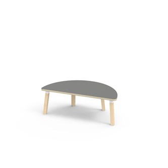 Bord Helmi akustikklaminat halvrundt 120-60 cm hvit mansjett