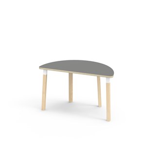 Bord Helmi akustikklaminat halvrundt 120-60 cm hvit mansjett