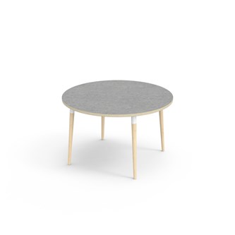 Bord My linoleum Ø 120 cm hvit mansjett
