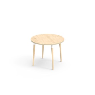Bord My laminat Ø 90 cm hvit mansjett