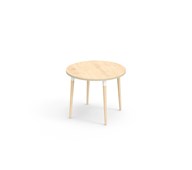 Bord My laminat Ø 90 cm hvit mansjett