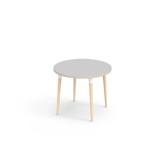 Bord My laminat Ø 90 cm hvit mansjett