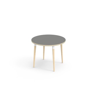 Bord My laminat Ø 90 cm hvit mansjett