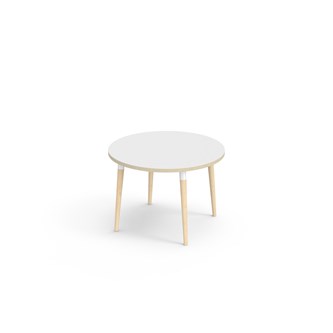 Bord My laminat Ø 90 cm hvit mansjett