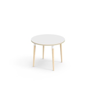 Bord My laminat Ø 90 cm hvit mansjett