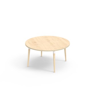 Bord My laminat Ø 120 cm hvit mansjett