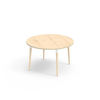 Bord My laminat Ø 120 cm hvit mansjett