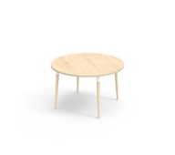 Bord My laminat Ø 120 cm hvit mansjett