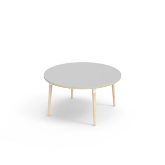 Bord My laminat Ø 120 cm hvit mansjett
