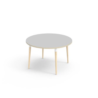 Bord My laminat Ø 120 cm hvit mansjett