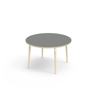 Bord My laminat Ø 120 cm hvit mansjett