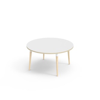 Bord My laminat Ø 120 cm hvit mansjett