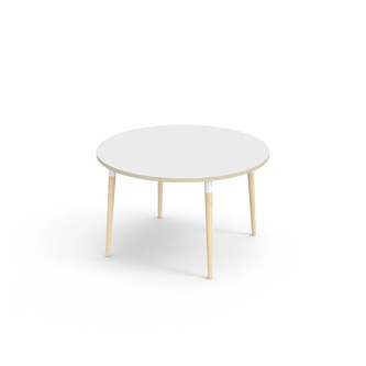 Bord My laminat Ø 120 cm hvit mansjett