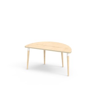 Bord My FSC HT halvrundt 120x60 cm hvit mansjett