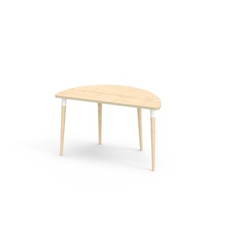 Bord My FSC HT halvrundt 120x60 cm hvit mansjett