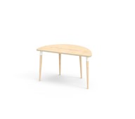 Bord My FSC HT halvrundt 120x60 cm hvit mansjett
