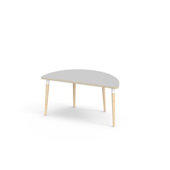 Bord My FSC HT halvrundt 120x60 cm hvit mansjett