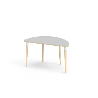 Bord My FSC HT halvrundt 120x60 cm hvit mansjett