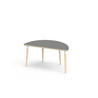 Bord My FSC HT halvrundt 120x60 cm hvit mansjett
