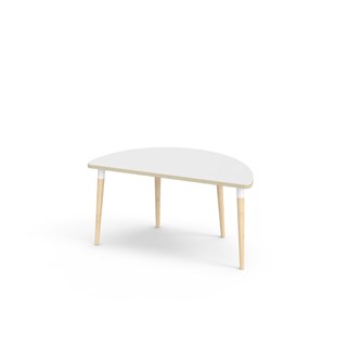 Bord My FSC HT halvrundt 120x60 cm hvit mansjett