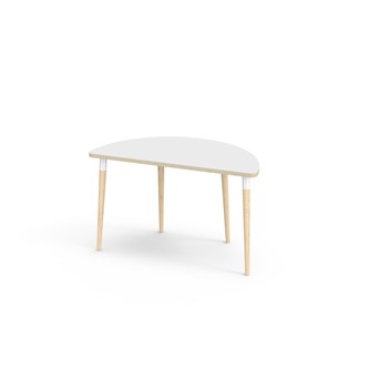 Bord My FSC HT halvrundt 120x60 cm hvit mansjett
