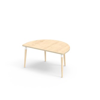 Bord My FSC HT halvrundt 120x80 cm hvit mansjett