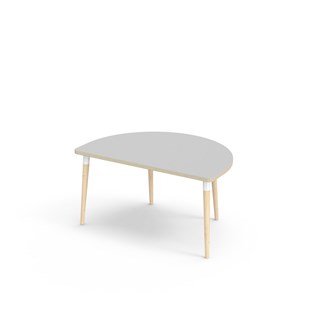 Bord My FSC HT halvrundt 120x80 cm hvit mansjett