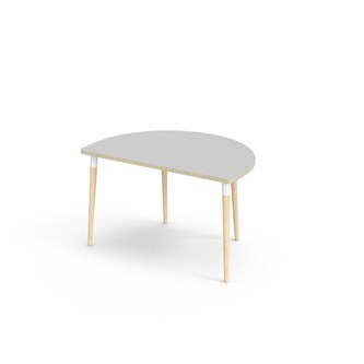 Bord My FSC HT halvrundt 120x80 cm hvit mansjett