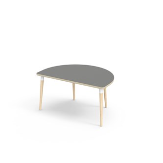 Bord My FSC HT halvrundt 120x80 cm hvit mansjett