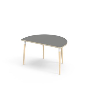 Bord My FSC HT halvrundt 120x80 cm hvit mansjett