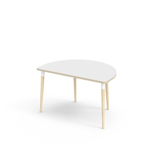 Bord My FSC HT halvrundt 120x80 cm hvit mansjett