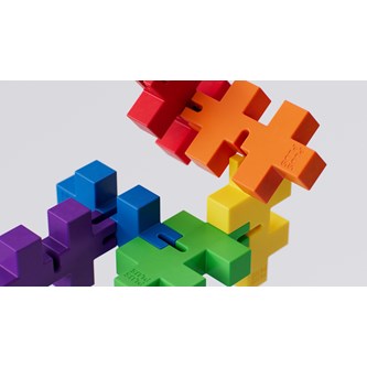 PLUS-PLUS Hexel regnbue