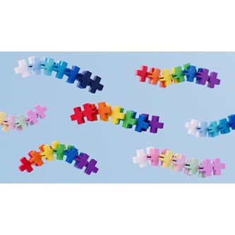 PLUS-PLUS Hexel regnbue
