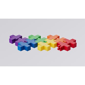 PLUS-PLUS Hexel regnbue