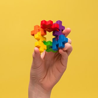 PLUS-PLUS Hexel regnbue