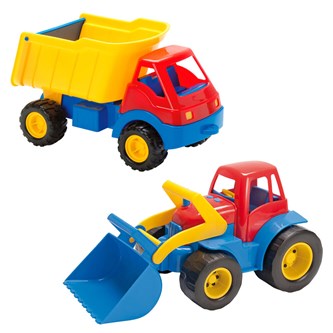 Dantoy arbeidskjøretøy 30 cm 2 stk