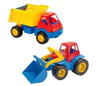 Dantoy arbeidskjøretøy 30 cm 2 stk