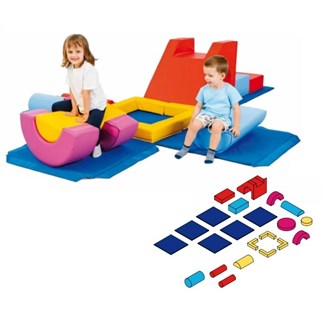 Motorikksett i skum kube 17 deler