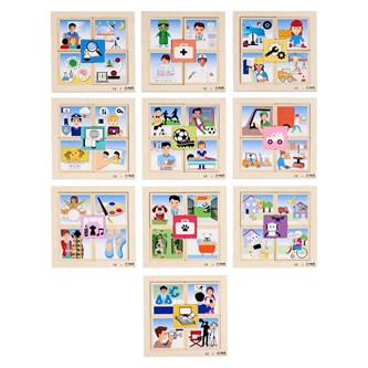 Puslespill yrker 10 stk