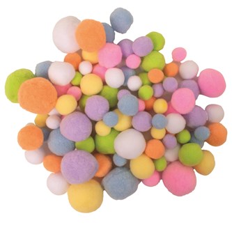 Pompong pastell 100 stk