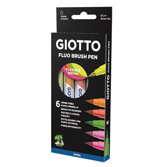 GIOTTO penseltusjer fluoriserende 6 stk