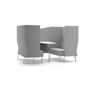 Mr Box Meeting Point Highback 2-seter sølv