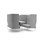 Mr Box Meeting Point Highback 3-seter sølv