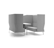 Mr Box Meeting Point Highback 3-seter sølv