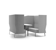 Mr Box Meeting Point Highback 3-seter svart