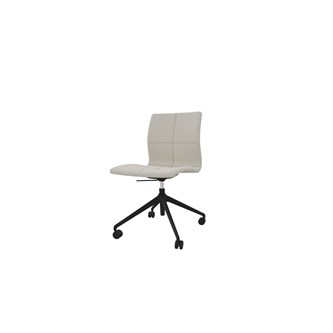 Konferansestol Tekla 4-kryss hjul svart