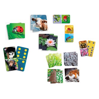 Spillpakke dyr & natur 4 stk
